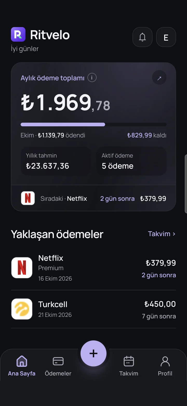 Ritvelo ana ekranı